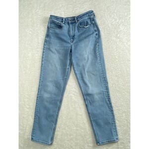 American Eagle Mom Jeans High Waisted Stretch Light Wash Denim Size‎ 6